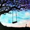 Tree Swing Silhouette Diamond Painting