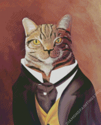 Classy Victorian Cat Diamond Painting