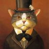 Victorian Cat Animal Diamond Painting