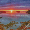 Whidbey Seascape At Sunset Diamond Painting