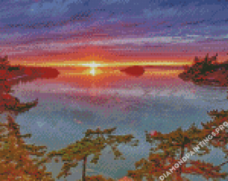 Whidbey Seascape At Sunset Diamond Painting