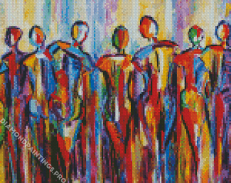 Abstarct Colorful People Diamond Painting