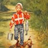 Boy Fishing Diamond Painting