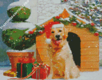 Christmas Dog Diamond Painting
