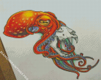Aesthetic Octopus Skull Diamond Painting