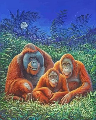 Aesthetic Orangutans Diamond Painting