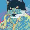Smoking Cat Art Diamond Painting