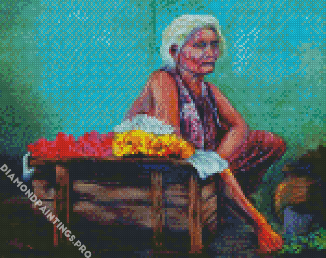 Asian Old Lady Diamond Painting