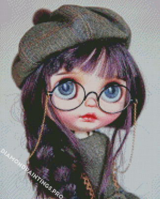 Big Eyes Doll With Glasses Diamond Painting