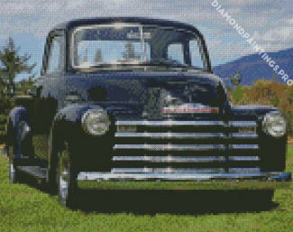 Black Chevy 1950 Car Diamond Painting
