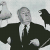 Black And White Alfred Hitchcock Diamond Painting