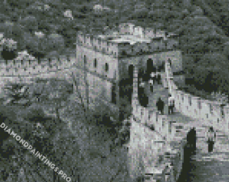 Black And White Great Wall Of China Diamond Painting
