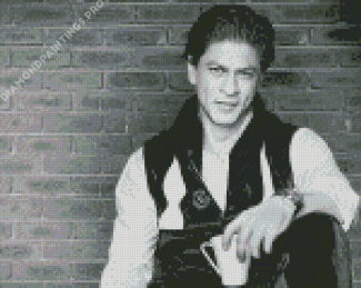 Black And White Shah Rukh Khan Diamond Painting