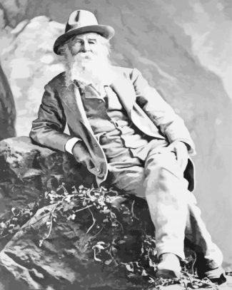 Black And White Walt Whitman Diamond Painting