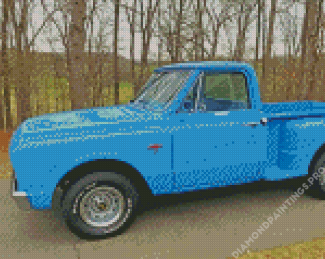 Blue Truck 1967 Chevy Stepside Diamond Painting