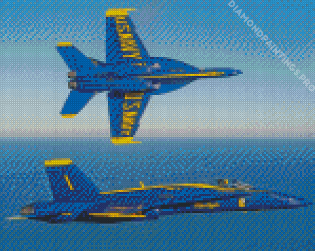Aesthetic Blue Angels Thunderbird Jets Diamond Painting