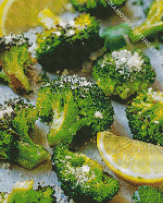 Broccoli With Lemon Diamond Painting