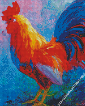 Colorful Rooster Diamond Painting
