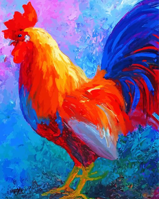 Colorful Rooster Diamond Painting