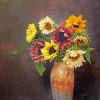 Colorful Sunflowers In A Vase Diamond Painting