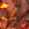 Cool Dragon Breathing Fire Diamond Painting