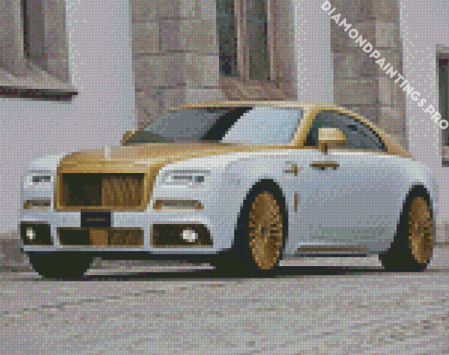 Brown White Car Diamond Painting