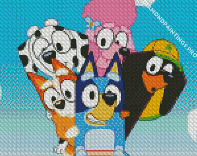 Bluey Characters Diamond Painting