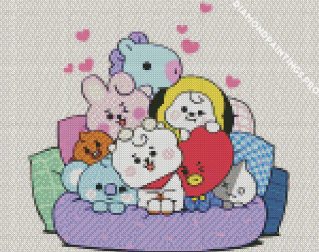 Bt21 Characters Diamond Painting