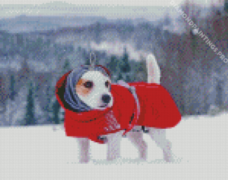 Winter Dog Diamond Painting