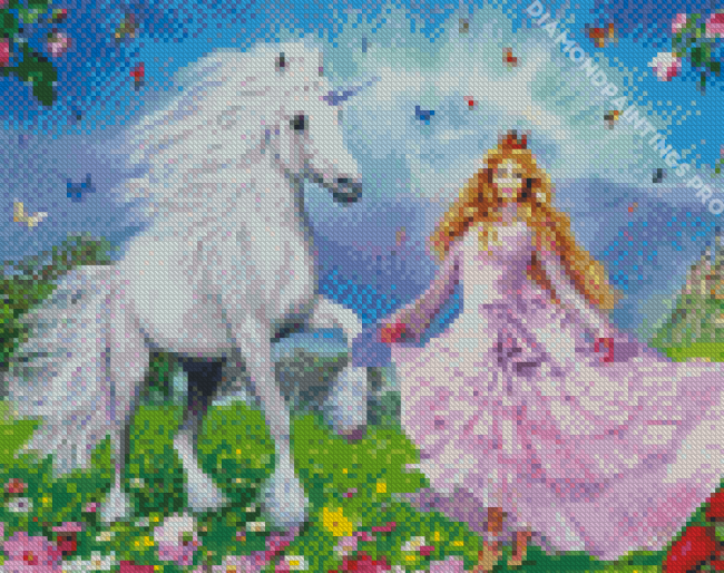 Disney Princess And Unicorn Diamond Painting