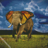 Elephant And Butterfly Diamond Painting