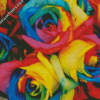 Rainbow Colorful Roses Diamond Painting