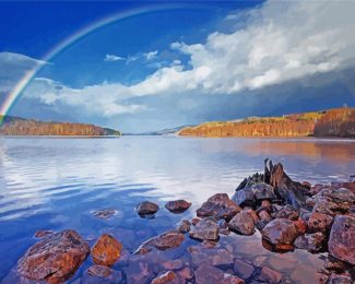 Lake Rainbow Landscape Diamond Painting