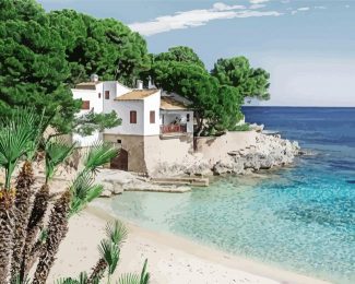 Mallorca With Building Diamond Painting
