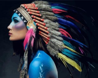 Native American Woman Diamond Painting