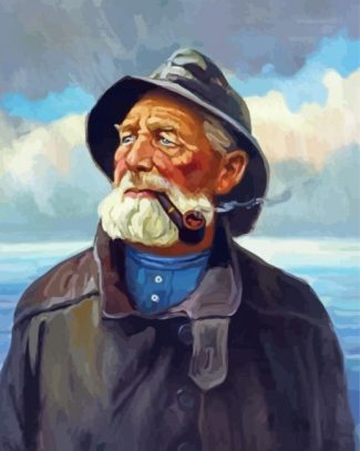 Old Sea Captain Diamond Painting
