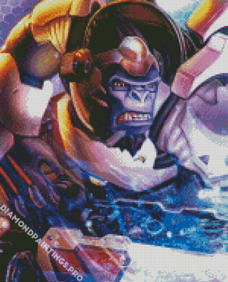 Overwatch Winston Gorilla Character Diamond Painting