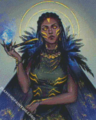 Powerful Black Lady Diamond Painting