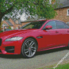 Red Jaguar Xf Car Diamond Painting