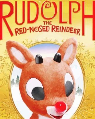 Rudolph The Red Nosed Reindeer Poster Diamond Painting
