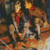 Scared Boy Scouts Art Diamond Painting
