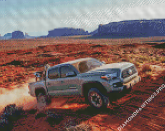 Truck In Desert Diamond Painting