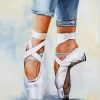 White Ballet Shoes Diamond Painting