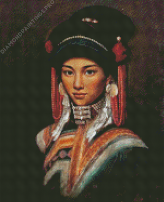 Vintage Tibet Woman Diamond Painting