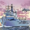 Aircarft Carrier Ark Royal Diamond Painting