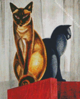 Art Deco Cats Diamond Painting