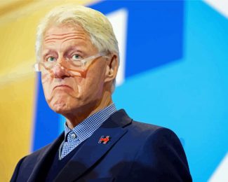 Bill Clinton With Glasses Diamond Painting
