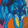 Blue Wolf Art Diamond Painting