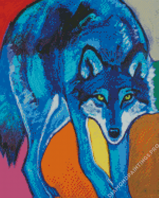 Blue Wolf Art Diamond Painting