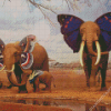 Butterflies Elephants Diamond Painting